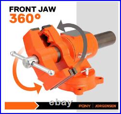 5 Inch Bench Vise 5512 LBS Clamping Force Heavy Duty 360 Degree Swivel Base