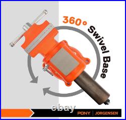 5 Inch Bench Vise 5512 LBS Clamping Force Heavy Duty 360 Degree Swivel Base