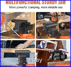 5 Inch Bench Vise 5512 LBS Clamping Force Heavy Duty 360 Degree Swivel Base