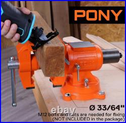 5 Inch Bench Vise 5512 LBS Clamping Force Heavy Duty 360 Degree Swivel Base