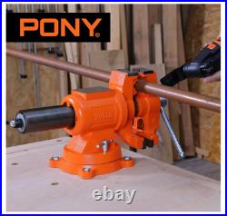 5 Inch Bench Vise 5512 LBS Clamping Force Heavy Duty 360 Degree Swivel Base