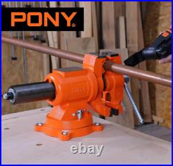 5 Inch Bench Vise 5512 LBS Clamping Force Heavy Duty 360 Degree Swivel Base