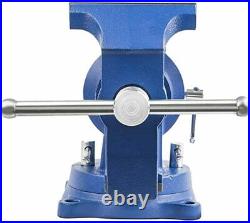 5-Inch Heavy Duty Bench Vise 360-Degree Swivel Base and Head Anvil Ductile Iron