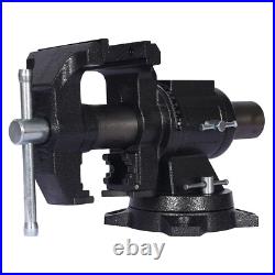 5 Multi-jaw Bench Vise, 360° Rotation Clamp on Vise withSwivel Base & Head Black