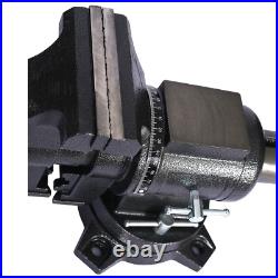 5 Multi-jaw Bench Vise, 360° Rotation Clamp on Vise withSwivel Base & Head Black