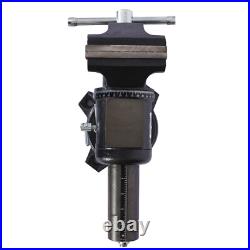 5 Multi-jaw Bench Vise, 360° Rotation Clamp on Vise withSwivel Base & Head Black