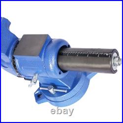 5 Multi-jaw Bench Vise, 360° Rotation Clamp on Vise withSwivel Base & Head, Blue