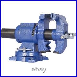 5 Multi-jaw Rotating Bench Vise with Swivel Base & Head 360-Degree Rotation Clamp