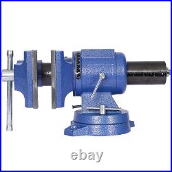 5 Multi-jaw Rotating Bench Vise with Swivel Base & Head 360-Degree Rotation Clamp
