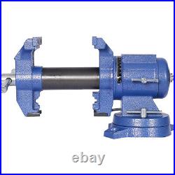 5 Multipurpose Vise Bench Vise Heavy Duty with 360° Swivel Base and Head Blue