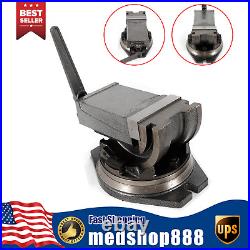 5 Tilting Angle Vise Precision Tilting Milling Vise Benchtop withSwivel Base Mill