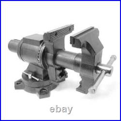 5 in. Cast Iron Heavy-Duty Multi-Purpose Bench Vise with 360-Degree Swivel Base