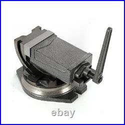 5 inch Milling Machine Precision 2 Way Clamp Vise 90° Tilting 360° Swivel Base