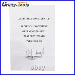 6In × 7.5In Lockdown CNC Milling Machine Bench Vise With 360° Swiveling Base