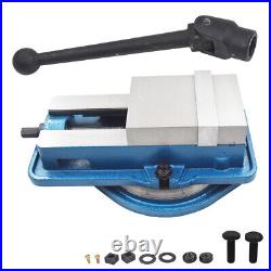 6In Lockdown Milling Machine Vise Swiveling Base Bench With 360° Swiveling Base