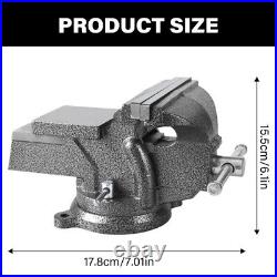 6Inch Heavy Duty Benches Vises with Swivels Base Secure Grip Tabletops Clamp