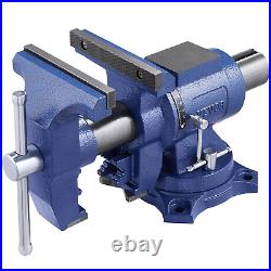 6-1/2 Multi-Purpose Bench Vise Heavy Duty Ductile Iron 360° Swivel Base