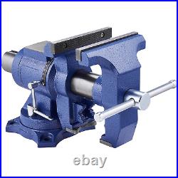 6-1/2 Multi-Purpose Bench Vise Heavy Duty Ductile Iron 360° Swivel Base