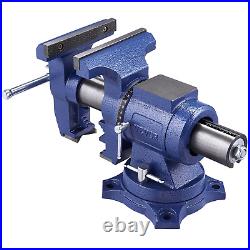6-1/2 Multi-Purpose Bench Vise Heavy Duty Ductile Iron 360° Swivel Base