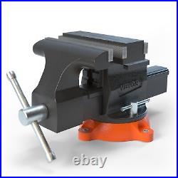 6.5 Bench Vise with 360° Swivel Locking Base & Two-way Jaw Ductile Iron