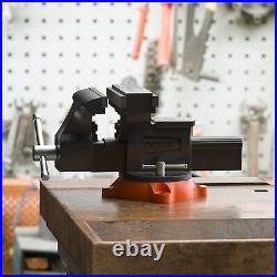 6.5 Bench Vise with 360° Swivel Locking Base & Two-way Jaw Ductile Iron
