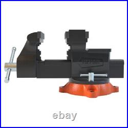 6.5 Bench Vise with 360° Swivel Locking Base & Two-way Jaw Ductile Iron