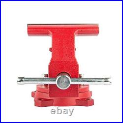 6.5 Heavy-Duty Ductile Iron Bench Vise 360° Swivel Bench Vise with Anvil