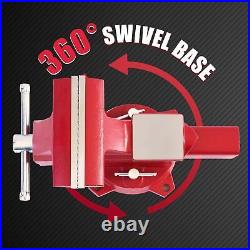 6.5 Heavy-Duty Ductile Iron Bench Vise 360° Swivel Bench Vise with Anvil, NEW