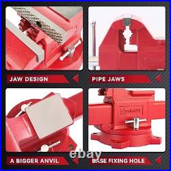 6.5 Heavyduty Ductile Iron Bench Vise 360 Swivel Bench Vise With Anvil R