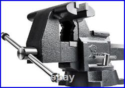 6.5-Inch Bench Vise Swivel Base Heavy Duty with Anvil (6 1/2), Gray