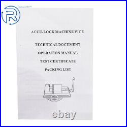 6 × 7.5 Lockdown CNC Milling Machine Bench Vise With 360° Swiveling Base New