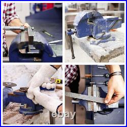 6 Bench Vise Heavy Duty Table Vise 360° Swivel Base Iron DIY Workbench Clamping