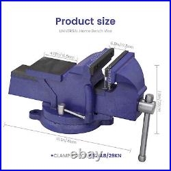 6 Bench Vise Heavy Duty Table Vise 360° Swivel Base Iron DIY Workbench Clamping
