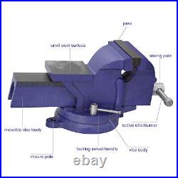6 Bench Vise Heavy Duty Table Vise 360° Swivel Base Iron DIY Workbench Clamping