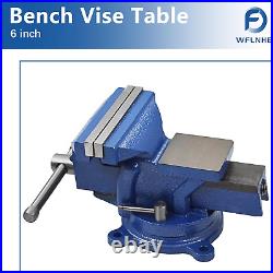 6 Bench Vise Table Top Clamp Press Locking Swivel Base Heavy-Duty for Crafting