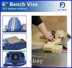 6 Bench Vise Table Top Clamp Press Locking Swivel Base Heavy-Duty for Crafting