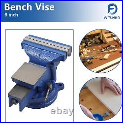 6 Bench Vise Table Top Clamp Press Locking Swivel Base Heavy-Duty for Crafting