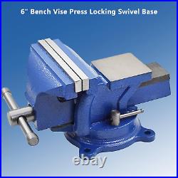 6 Bench Vise Table Top Clamp Press Locking Swivel Base Heavy-Duty for Crafting