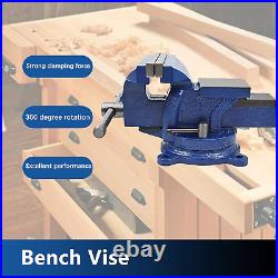 6 Bench Vise Table Top Clamp Press Locking Swivel Base Heavy-Duty for Crafting