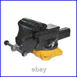 6 Bench Vise with Anvil Swivel Locking Base Table Top Clamp Heavy Duty Steel