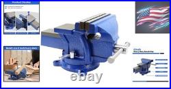 6 Cast Iron Bench Vise with Adjustable 360° Swivel Base Ultimate Workholding