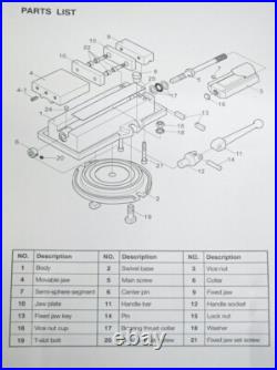 6 INCH ULTRA HIGH PRECISION HOMGE MILLING VISE WITH 8 INCH OPEN WithSWIVEL BASE