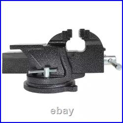 6 In. Heavy-Duty Bench Vise with Swivel Base