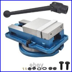 6 Lockdown Milling Bench Vise Machine Vise With 360° Swiveling Base Lock Vice