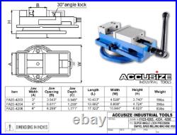 6 Super Angle Lock Precision Swivel Base Milling Machine Vise, #FA20-4206