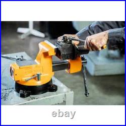 6 in. Heavy-Duty Vise with Swivel Base and Anvil Surface