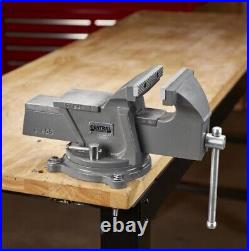 6 in. Swivel Bench Vise with Anvil Heavy Duty Cast Iron Locking Base