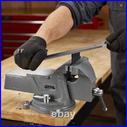 6 in. Swivel Bench Vise with Anvil Heavy Duty Cast Iron Locking Base