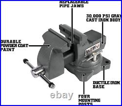 745 Mechanics Vise, 5 Jaw with Swivel Base (21400)