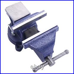 8Blue Bench Vise with Swivel Locking Base Strong Clamping&Holding Power Durable